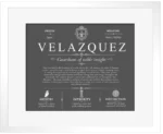 Velazquez last name meaning and origin in Gray with White Matte Frame