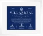 Villarreal surname meaning origin and heritage in Deep Blue with White Matte Frame