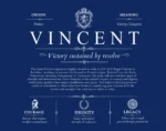 Vincent personalized surname meaning in Deep Blue