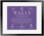 Walls surname meaning origin and heritage in Purple with Black Matte Frame