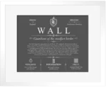 Wall surname meaning and heritage in Gray with White Matte Frame