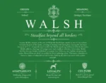 Walsh family name meaning and history in Dark Green Walsh family name meaning and history in Dark Green