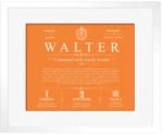 Walter surname meaning and origin in Orange with White Matte Frame Walter surname meaning and origin in Orange with White Matte Frame