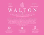 Walton surname heritage and history in Pink Walton surname heritage and history in Pink