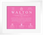 Walton surname heritage and history in Pink with White Matte Frame Walton surname heritage and history in Pink with White Matte Frame