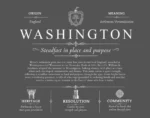 Washington personalized family surname in Gray Washington personalized family surname in Gray