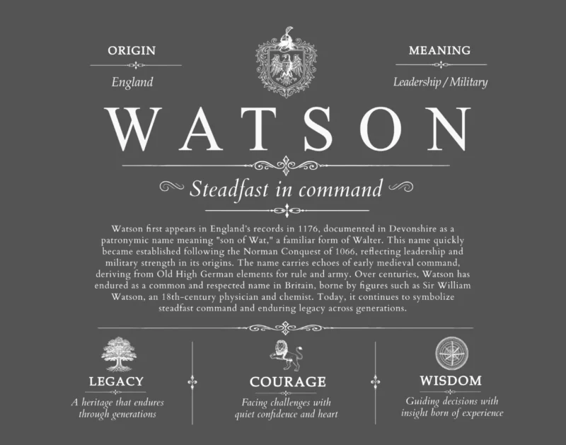 Watson surname history and heritage in Gray