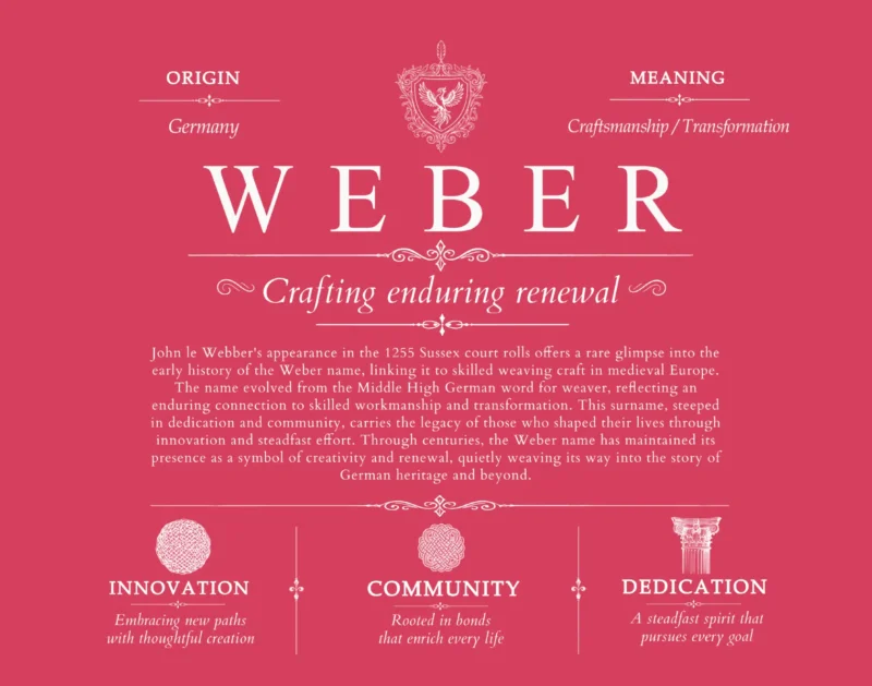 Weber family name meaning and origin in Red