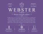 Webster family name heritage in Purple