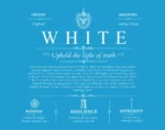 White personalized family surname in Blue