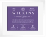 Wilkins family name origin and history in Purple with White Matte Frame Wilkins family name origin and history in Purple with White Matte Frame