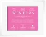 Winters surname meaning history and origin in Pink with White Matte Frame Winters surname meaning history and origin in Pink with White Matte Frame