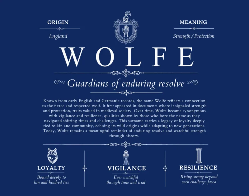 Wolfe last name origin and heritage in Deep Blue