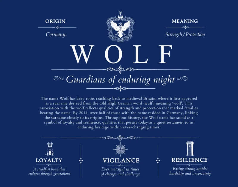 Wolf personalized surname meaning in Deep Blue