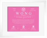 Wong surname heritage and history in Pink with White Matte Frame