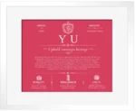 Yu surname meaning and heritage in Red with White Matte Frame Yu surname meaning and heritage in Red with White Matte Frame