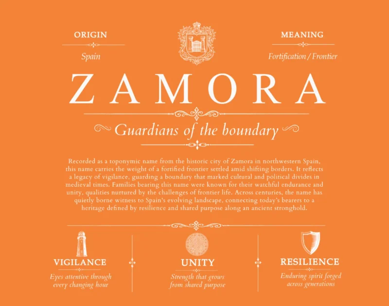 Zamora surname history and heritage in Orange