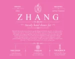 Zhang personalized last name meaning in Pink